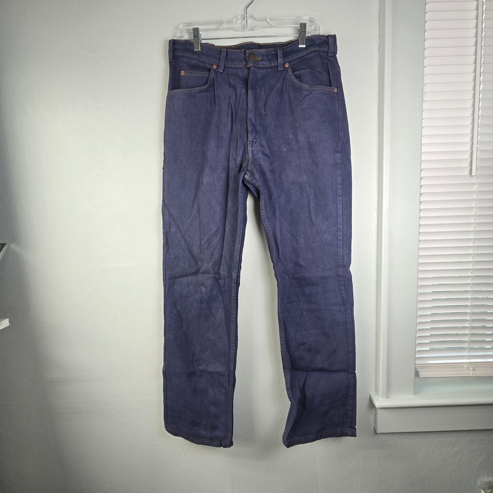 Vintage Levis 619 Orange Tab Jeans Mens 34x30 Dark Indigo Straight Leg Denim